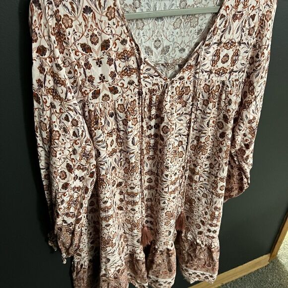 FRAY Boho Long Sleeve Dress Size Small - Picture 8 of 17